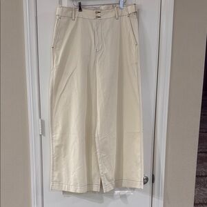 Madewell Cream Wide Leg Pants NWT